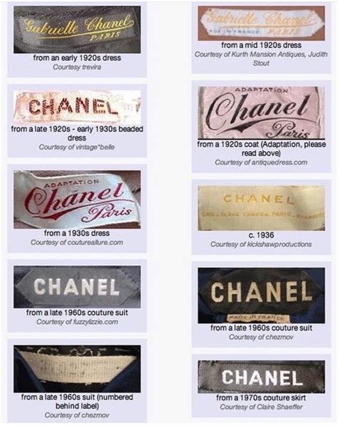 how to date chanel clothing|chanel brand tags.